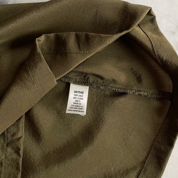 Myne Short Sleeve Silk Top with Mesh Details - Picture 8 of 13